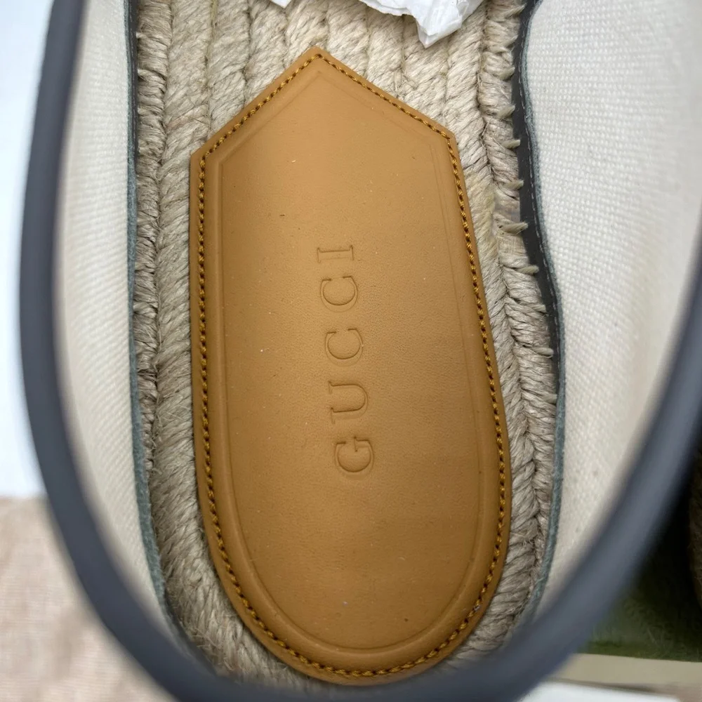 Men’s Gucci blue denim ESPADRILLESsize 8, made in Spain